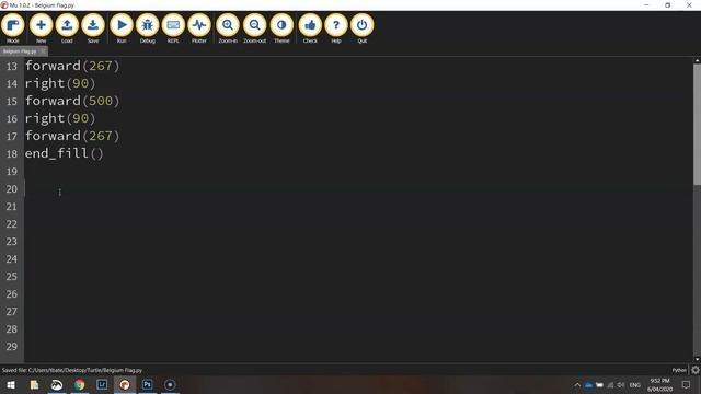 Python Turtle - Code the Belgian Flag Tutorial смотреть онлайн