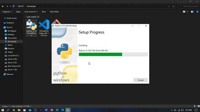 How to install Python 3.10.0 | Visual Studio Code | Git Bash on Windows 10 | 2022 #02 смотреть онлайн