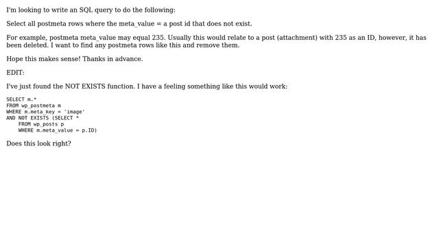 Wordpress: How to find meta entries with their posts missing via SQL? (2 Solutions!!) смотреть онлайн