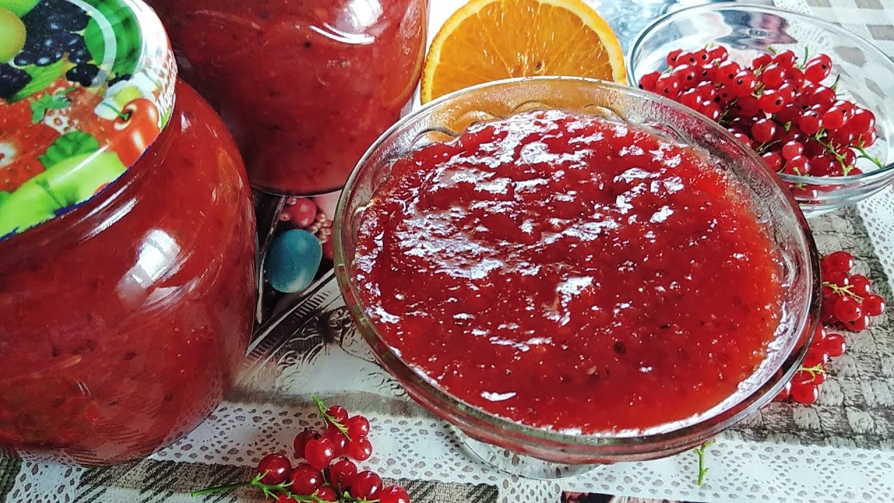 ВАРЕНЬЕ из КРАСНОЙ СМОРОДИНЫ с АПЕЛЬСИНАМИ. КЛАДЕЗЬ ВИТАМИНОВ! ОЧЕНЬ ВКУСНО!. смотреть онлайн