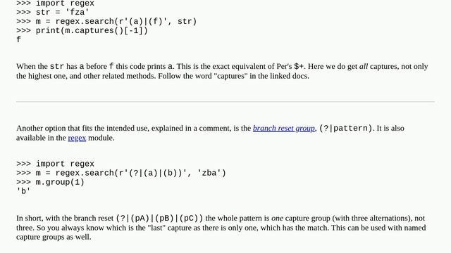 Does Python have a maximum group refer for regex (like Perl)? смотреть онлайн