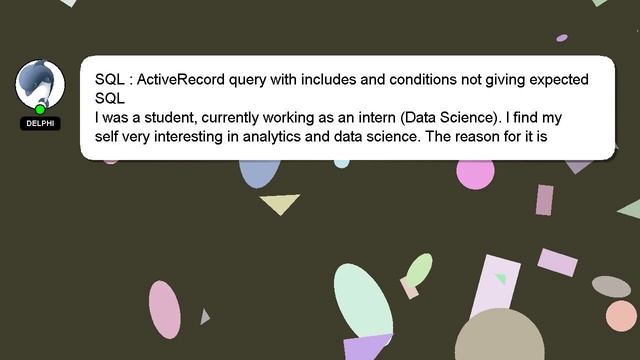 SQL : ActiveRecord query with includes and conditions not giving expected SQL смотреть онлайн