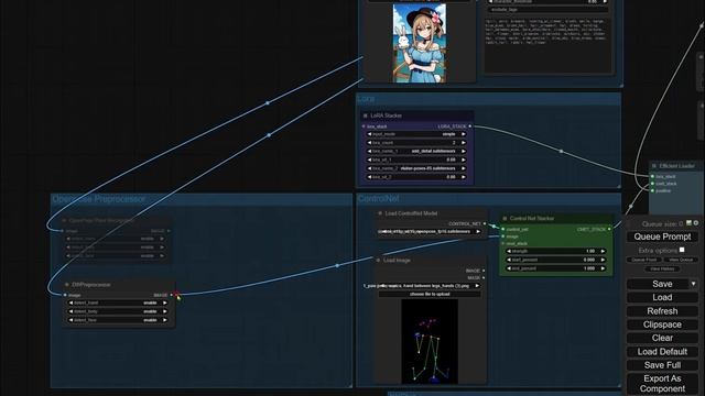 AI ComfyUI - ImageTagger - Pose Preprocessor - PositiveText Concat, смотреть онлайн