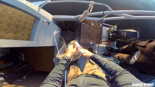 рыбалка на Ладожском озере щука, окунь Катамаран Навигатор с воздуха Catamaran Navigator Pike Perch
