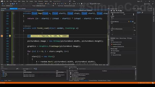 №115. C#. Симуляция звёзд. Starfield simulation смотреть онлайн