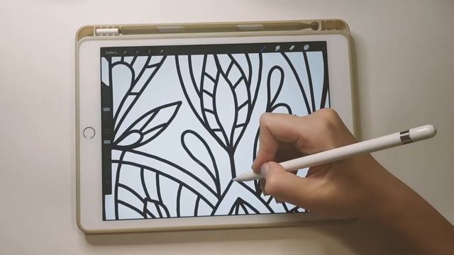 ЦВЕТОЧНЫЙ ОРНАМЕНТ В PROCREATE НА IPAD 2019 | ТАЙМЛАЙПС смотреть онлайн