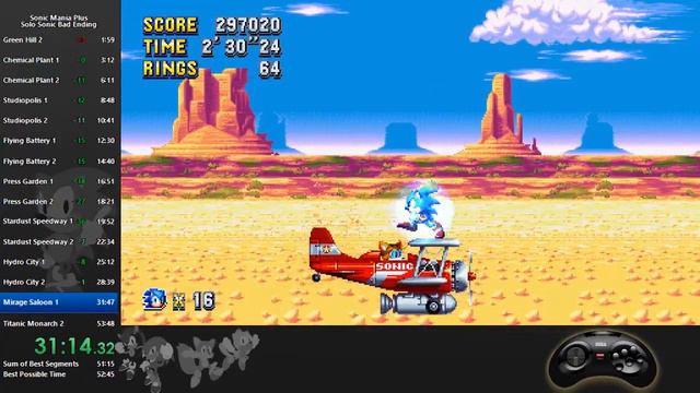(PC) Solo Sonic Bad Ending [53'18"590] ~Sonic Mania Plus смотреть онлайн
