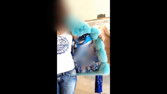 Шубка из крашенной и колорированной лисы. смотреть онлайн