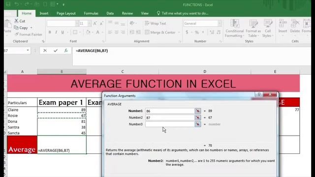 Microsoft Excel AVERAGE Function | FREE смотреть онлайн