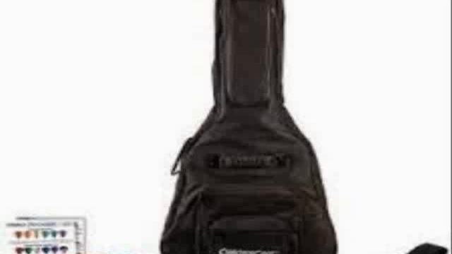 Acoustic Guitar 6-Pocket Padded Gig Bag with Guitar Strap and Pick Sampler смотреть онлайн