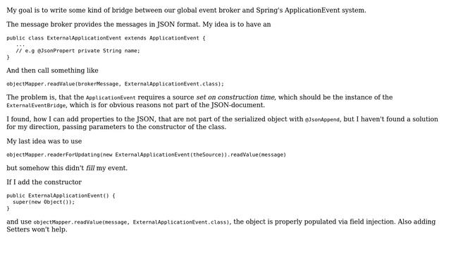 ObjectMapper has to call Constructor with Arguments not provided by JSON file смотреть онлайн