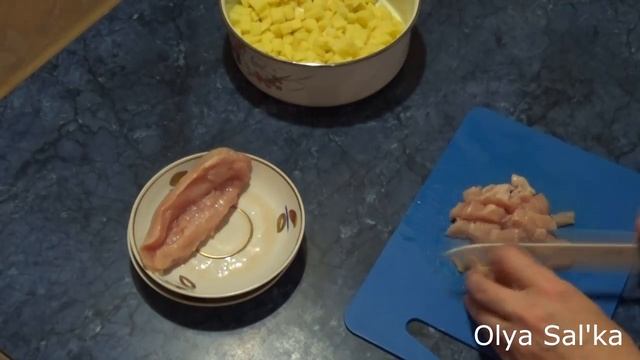 #Пирог с куриным мясом и картошкой ко дню Святого Валентина,#видеорецепт. смотреть онлайн