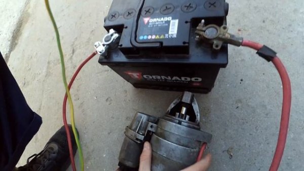 Как проверить стартер самому. С помощью аккума и трёх проводов