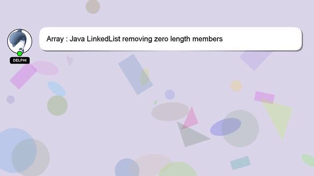Array : Java LinkedList removing zero length members смотреть онлайн