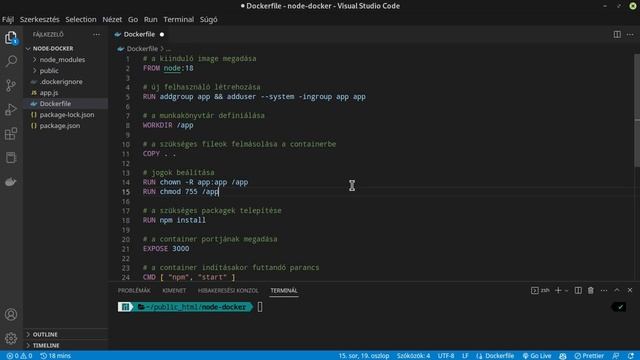 Docker user beállítás a root helyett, detached futttatás смотреть онлайн
