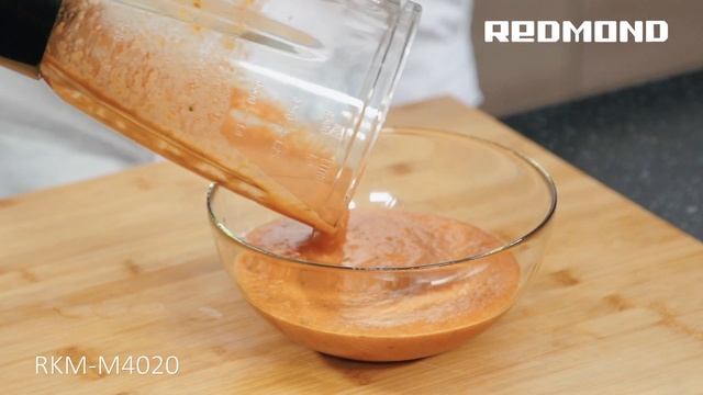 Рецепт супа "Гаспачо" с помощью кухонной машины REDMOND RKM-M4020 смотреть онлайн