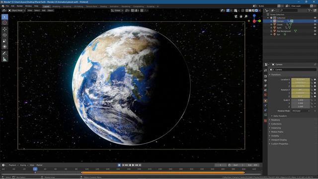 3D Model Planet Earth - Part 2 - Blender 2.8 смотреть онлайн