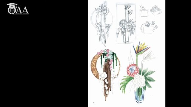 Фрагмент урока 11.Геометрия.Построение.Исполнение букета.Флористический скетчинг от Светланы Грамм смотреть онлайн