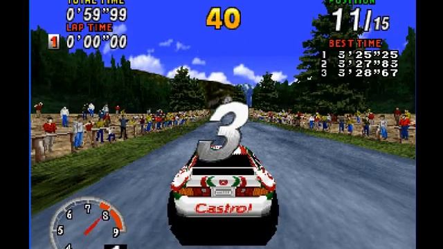Sega Rally Championship on SFF - Sega Saturn Emulator смотреть онлайн