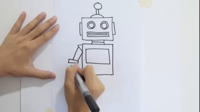 How to draw cartoon robot смотреть онлайн