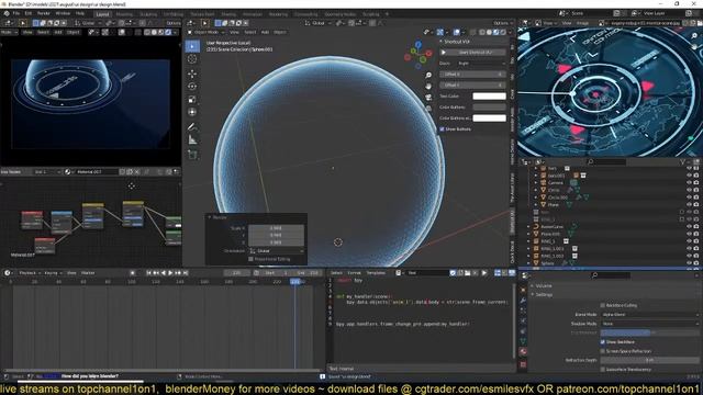 ? blender live - creating scifi HUD and motion graphics animation in blender смотреть онлайн