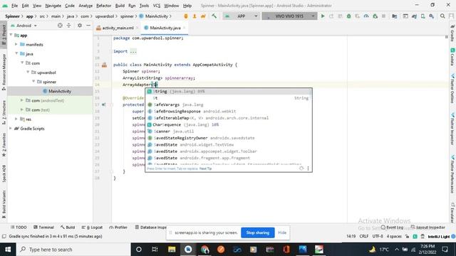Spinner , Drop Down Menu in Android Studio | Java | In Urdu #androiddevelopment #android #spinner смотреть онлайн