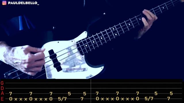 How to play Led Zeppelin - Whole lotta love on BASS / riff breakdown / playalong with TAB смотреть онлайн