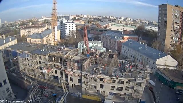 Таймлапс Басманный 5. 25 октября 2016. Камера 1 смотреть онлайн