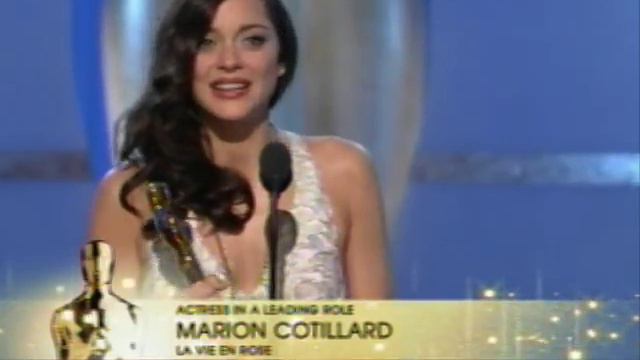 Marion Cotillard winning Best Actress | 80th Oscars (2008) смотреть онлайн