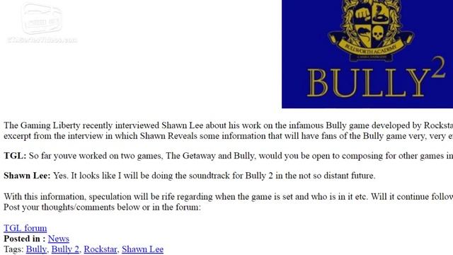Bully 2 - News & Rumors Roundup смотреть онлайн