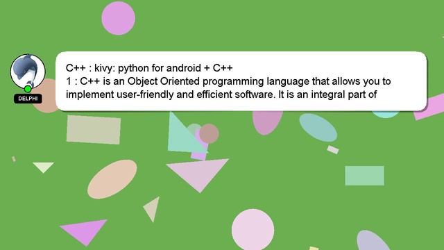 C++ : kivy: python for android + C++ смотреть онлайн