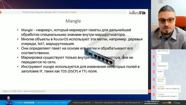 Packet-Flow Diagram: Mangle, NAT, Connection Tracker