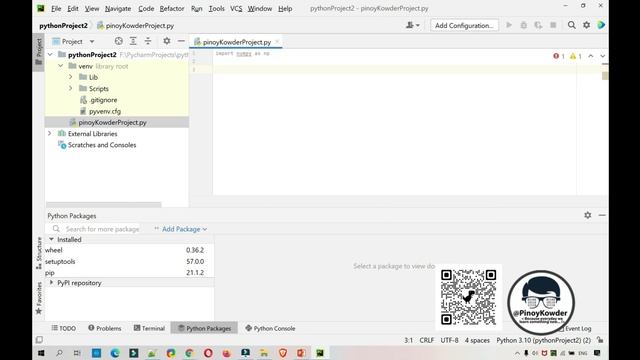 「PinoyKowder」→ How to Install and Uninstall PIP Packages using PyCharm + Use Numpy PyPI Package смотреть онлайн