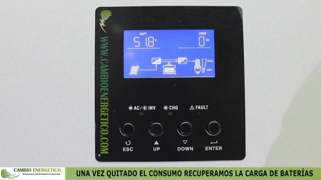Inversor híbrido multifunción con cargador y regulador solar