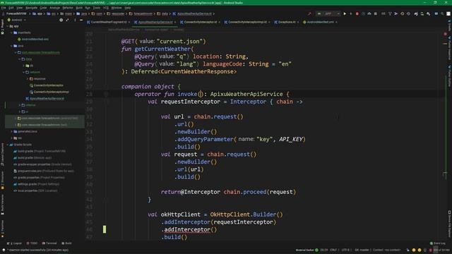 Android Kotlin: Forecast App 04 - Abstracting Retrofit Network Calls - MVVM Tutorial Course смотреть онлайн