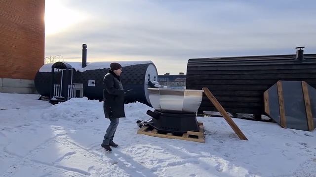 Чан из нержавеющей стали AISI304! Отличная замена купели! В комплекте чан, печь, лесенка и дымоход смотреть онлайн