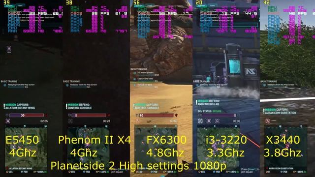 Planetside 2_E5450 vs Phenom II X4 vs FX6300 vs i3 3220 vs Xeon X3440 + GTX 970 High settings 1080p смотреть онлайн