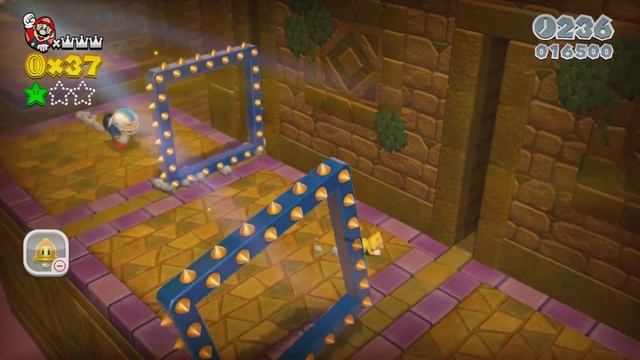 Super Mario 3D World (Wii U) - King Ka-thunk's Castle (Green Stars, Stamp) смотреть онлайн