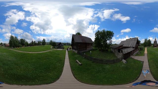Museum of wooden architecture in 360 VR. Suzdal. Russia. смотреть онлайн