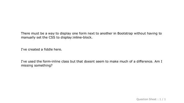 HTML : Bootstrap display multiple forms inline смотреть онлайн