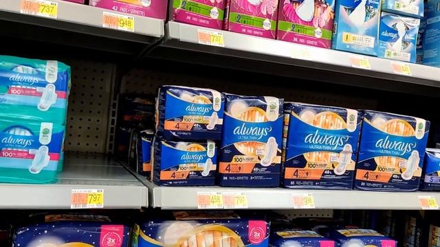 Шоппинг в США . Видео для девочек. Женская гигиена в Walmart. смотреть онлайн