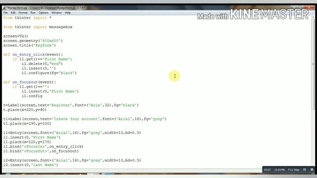|| Sign Up || Form using tkinter module in python смотреть онлайн