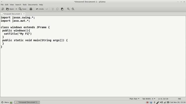 First Windowed Program In Java