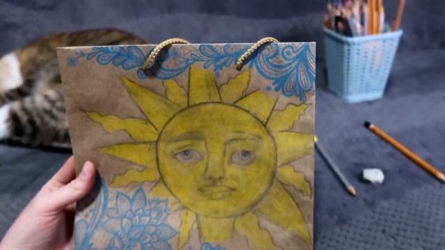РИСУЮ НА БУМАЖНОМ ПАКЕТЕ//Рисую на пакете смотреть онлайн