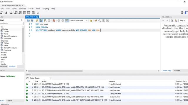 24.-Aprender MySQL-Sentencias IN, BETWEEN y NOT BETWEEN. смотреть онлайн