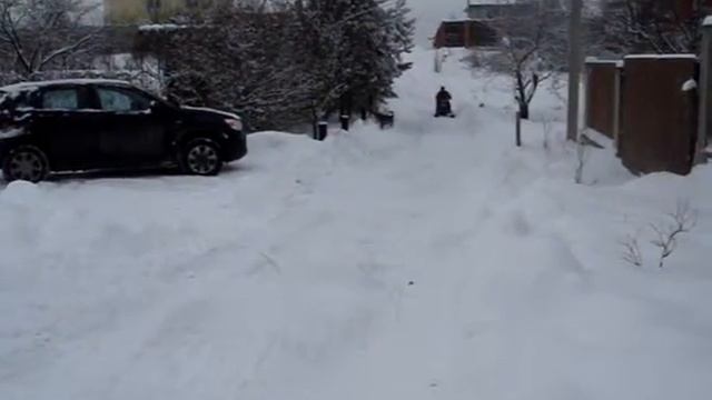 Проезд через заболоченный участок на снегоходе Пегас.4439 смотреть онлайн