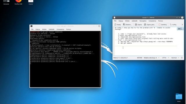 How to install Code::blocks on Kali Linux with "E : Unable to Locate Package" problem ? смотреть онлайн