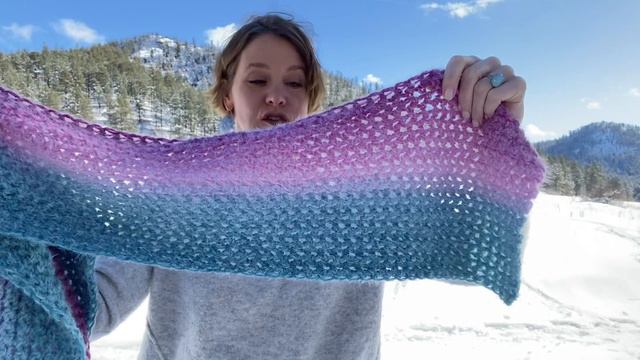 The Unwind Scarf easy relaxing crochet project for one cake of Caron Colorama Halo yarn смотреть онлайн