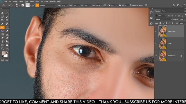 How To Use Mixer Brush Tool in Photoshop | High End Skin Retouching Photoshop Tutorial in Hindi Urd смотреть онлайн
