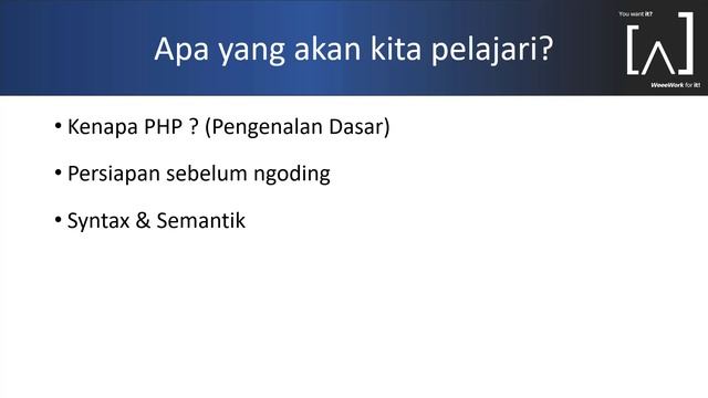 Belajar PHP Fundamentals - 01 Pembukaan смотреть онлайн